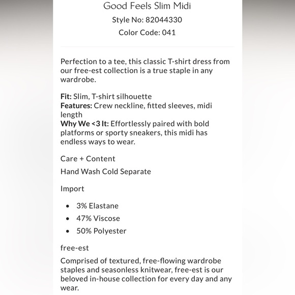 NWT Good Feels Slim Midi - Size L - Color: Shore House - Picture 4 of 4